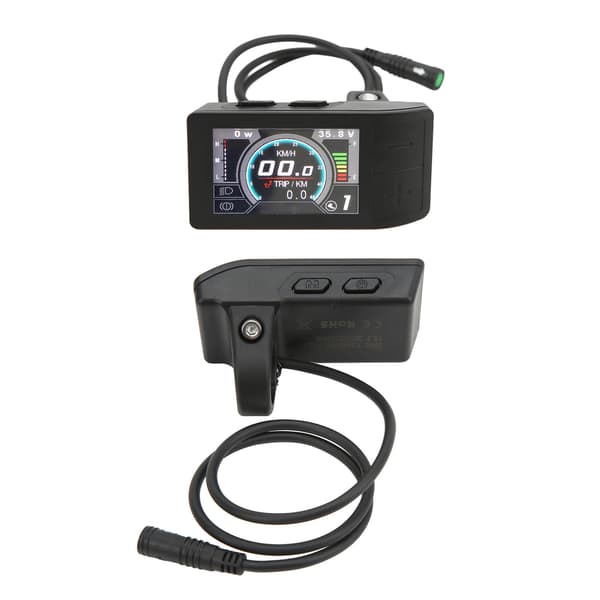 LCD Display ABS 500C Farveindikator Måler Kontrolpanel Elcykel Tilbehør til Bafang BBS01