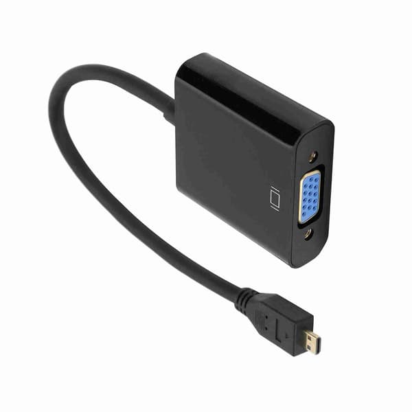 Micro HDMI til VGA Video Konverter Adapter 1080P til Raspberry Pi 4B med Strømforsyningsfunktion