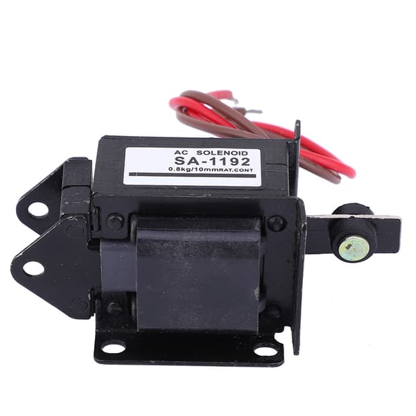 SA-1192 AC Solenoid Elektromagnet Push Pull Typ Elektrisk Magnet 220VAC 7.8N Slaglängd 10mm