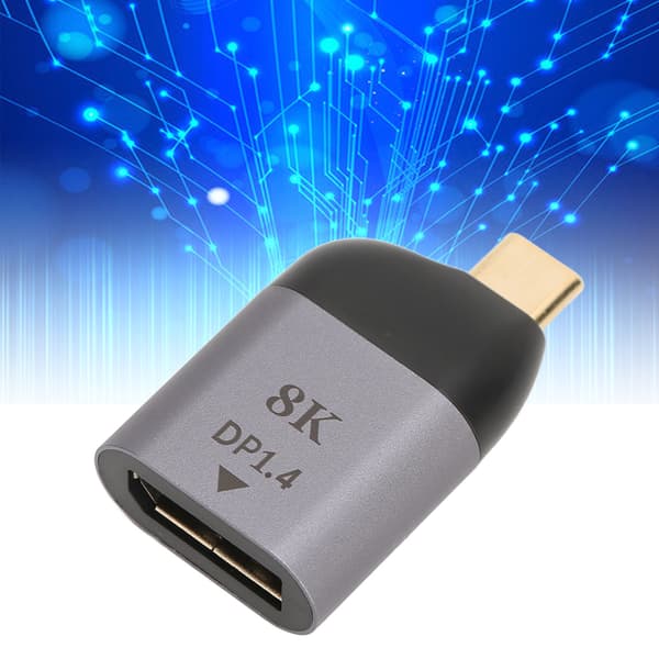 USB C til Display Port Adapter 8K 60Hz Høj Opløsning Kompakt Bærbar USB C til DP Adapter til Windows PC