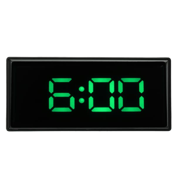 Smart LED-väckarklocka, ljussensor automatisk dimning, dubbel display, snooze, grön