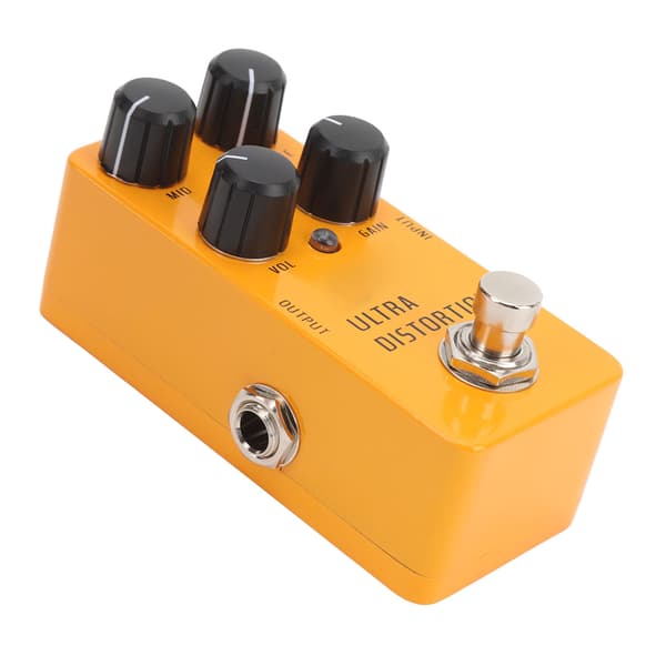 High Gain Distortion Gitarrpedal Aluminiumlegering Elgitarr Distortion Effektpedal med True Bypass DC9V