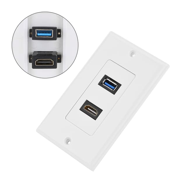 HDMI USB3.0 To i en integreret multimedievægpanel lyd- og videostik