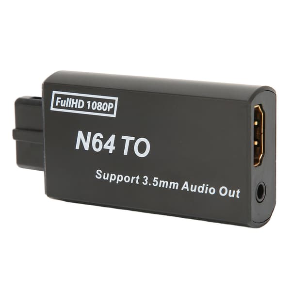 til N64 til HD Multimedia Interface-konverter 1080p understøtter PAL NTSC videospiladapter med 3,5 mm interface