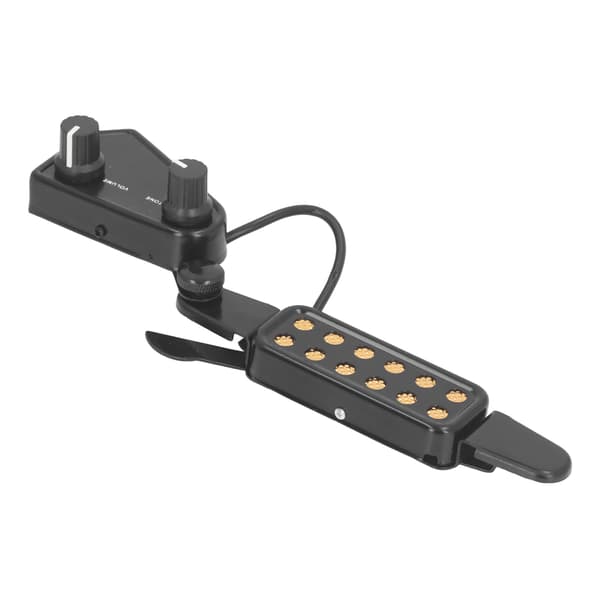 Akustisk Gitarr Pickup Volym Justerbar Magnetisk Gitarr Pickup med 3 Meters Kabel Svart