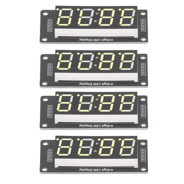 4-pak 0,56\" gul 4-cifret LED 7-segment displaymodul TM1637 urkort MRA041E