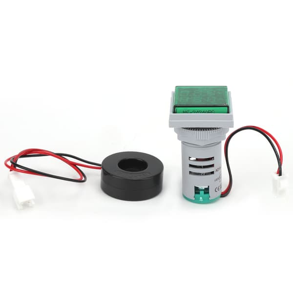 2i1 Volt Amp Meter AD16-22FVA, AC Spændingsstrømstester, Grøn LED-indikator