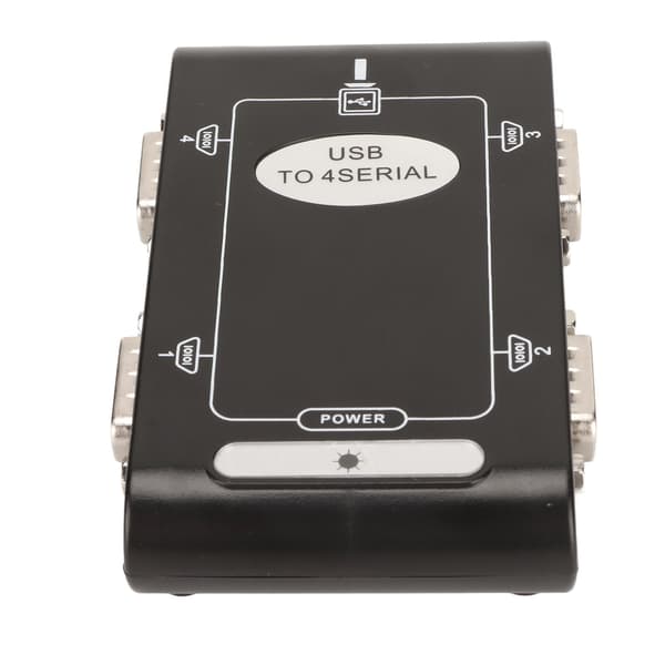 USB til seriel adapter 4 RS232-porte COM-reservefunktion DB9 kompakt USB til RS232-adapter til Windows 10 8 7