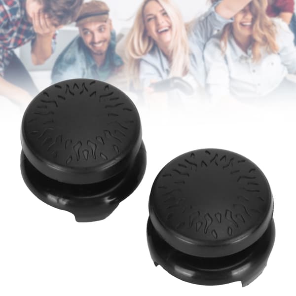 2 stk. Thumbstick Blødt Silikone Cover Greb Stick Joystick Controller Gamepad Nøglehætte til PS5 Sort