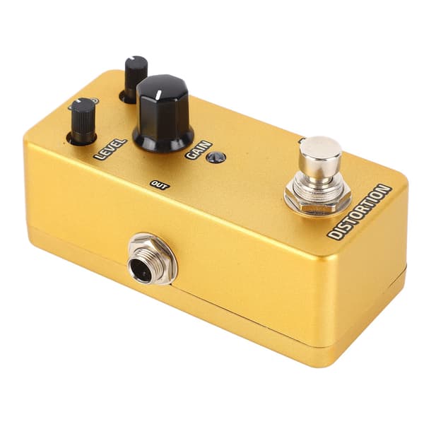 Elgitarr Effektpedal Enkel Block Mini Modulationsförstärkarsimulering Pedal Golden Distortion
