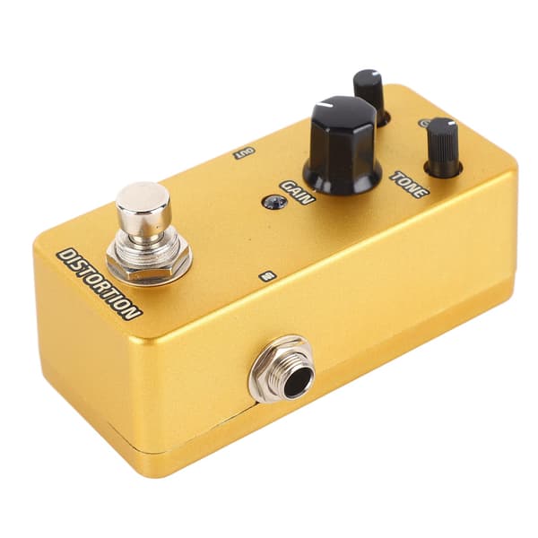Elgitarr Effektpedal Enkel Block Mini Modulationsförstärkarsimulering Pedal Golden Distortion