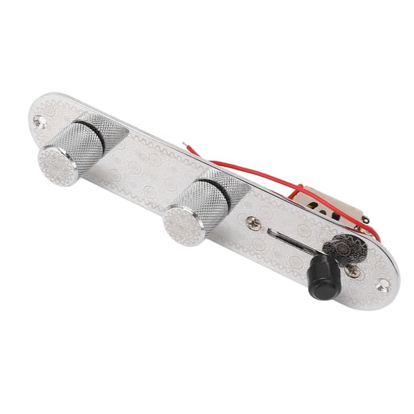 Förkopplad elgitarrkontrollplatta Förkopplad laddad sele 3-vägsomkopplare Rattar för Telecaster-delar GE210C Krom Solros