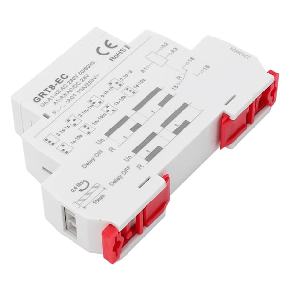 Multifunktionel tidsrelæafbryder LED-indikator AC230V/ACDC24V dobbeltfunktion