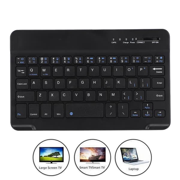 Smal Lätt Trådlöst Bluetooth-tangentbord för Android IOS WIN Svart