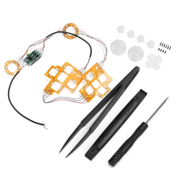 6-farvet oplyst D-Pad Thumbsticks DTF LED-knapsæt til PS4-controller-tilbehør