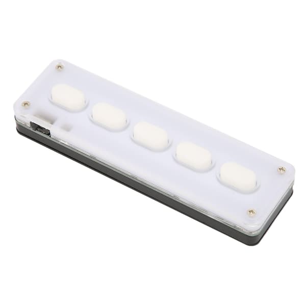 Programmerbart tastatur 5 taster kablet USB trådløs Bluetooth Dual Mode Mini Silikone Mute DIY Programmerbart Gaming Tastatur Hvid