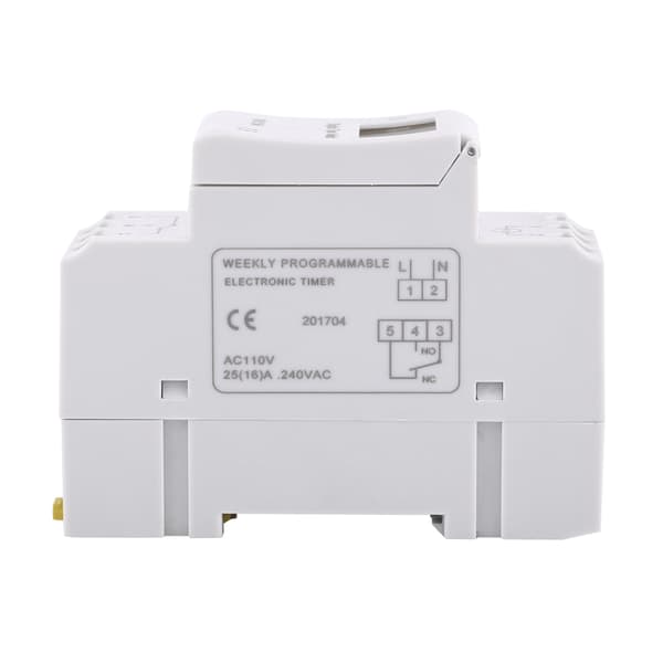 LCD-display Ugentlig programmerbar elektronisk relætid 16 ON og OFF timer (AC110V)