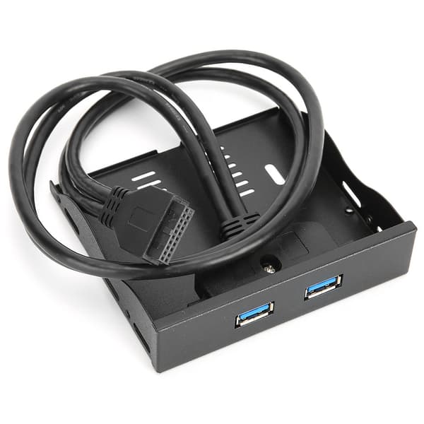 USB3.0 Floppy Frontpanel 3.5'' Floppy Bay 19 Pin til 2 Interface USB3.0 HUB