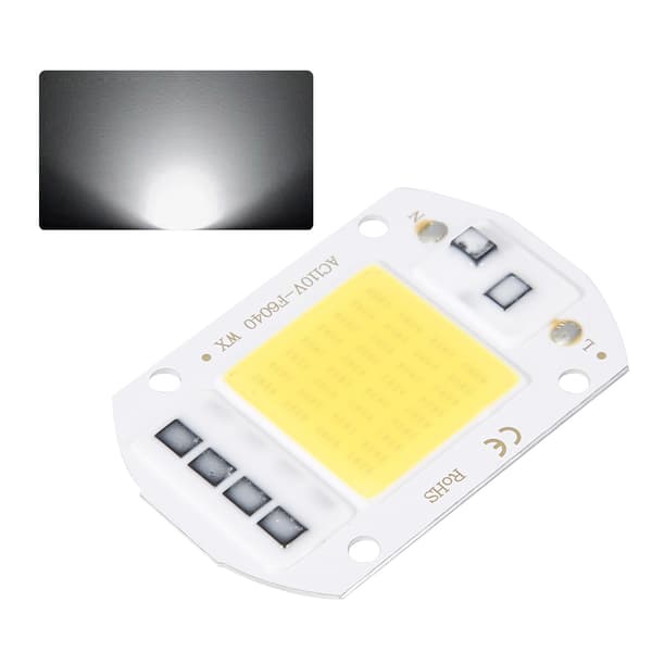 2-pak AC110V 50W Høj Lysstyrke Integreret COB LED Chip Hvid 6x4cm