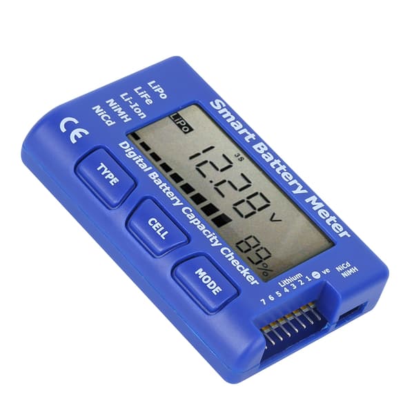 5-i-1 Smart Batteritestare LCD-display Kapacitetskontroll, Digital Voltmeter