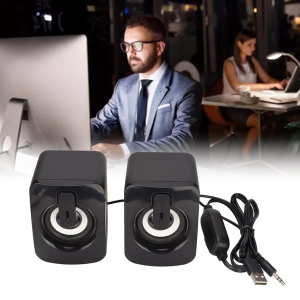 A2 Mini Computerhøjttaler Stereo Klar Bas Mindre Forvrængning USB-drevet Kablet Lille Højttaler til Stationær PC Bærbar Computer
