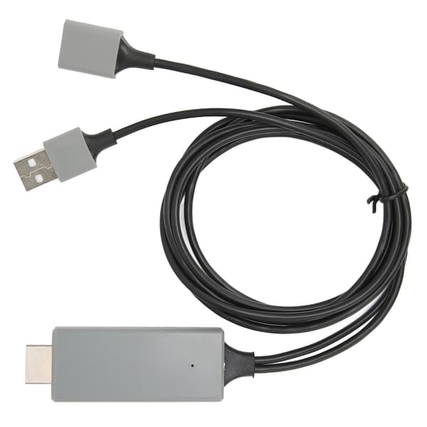 HDTV-kabeladapter 1080P HD multimediegrænsefladekabeladapter til iPhone TV-skærmprojektor Sort