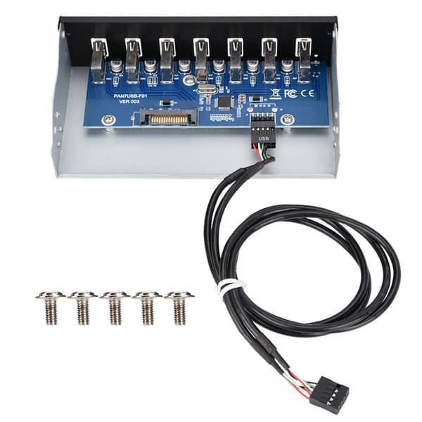 USB Hub Box Panel 7 Port USB2.0 Tabsfri Datatransmission USB Hub Drevpanel