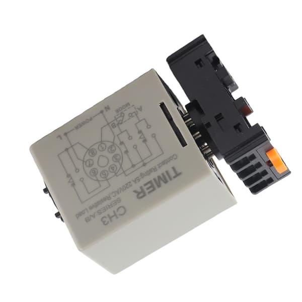 AH3-DM Dubbelfunktionsfördröjningsrelä Timer 0.01S-99H AC 220V LED