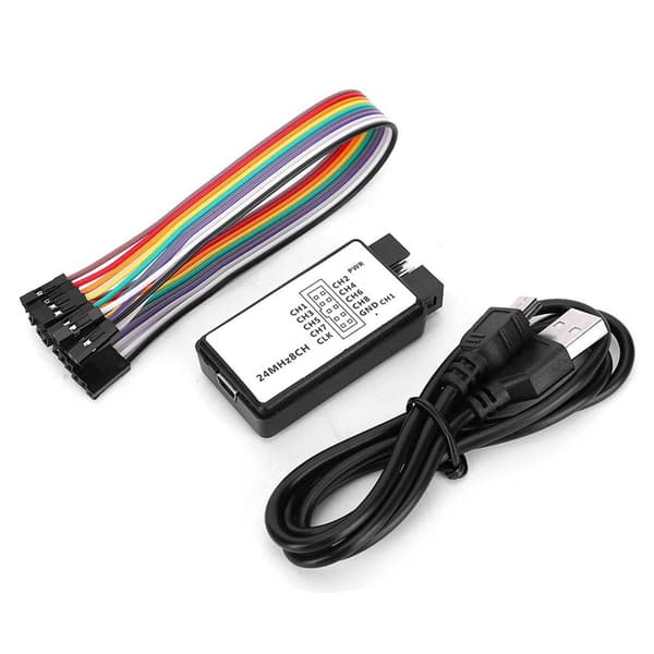 Mini USB Logikanalysator 8CH 24MHz Digital Tester, Bærbart Lommeformat Sæt