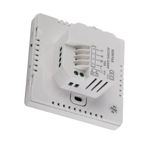 16A Smart Termostat LCD Farve Touchscreen PC Programmerbar Elektrisk Varmetermostat til Hjem Hotel Kontor AC 90 til 240V