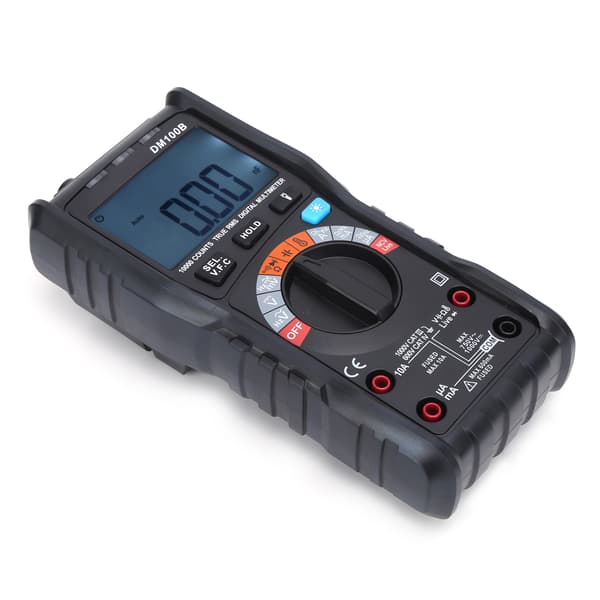 DM100B Digitalt Multimeter LCD Baggrundsbelyst Voltmeter Industrielt Testsæt Nøjagtig Tester