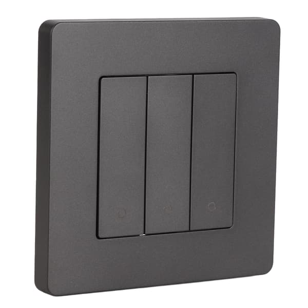 3-vägs smart kontrollpanel APP-tidsinställning Intelligent omkopplarpanel Rebound-typ AC100‑240V Grå