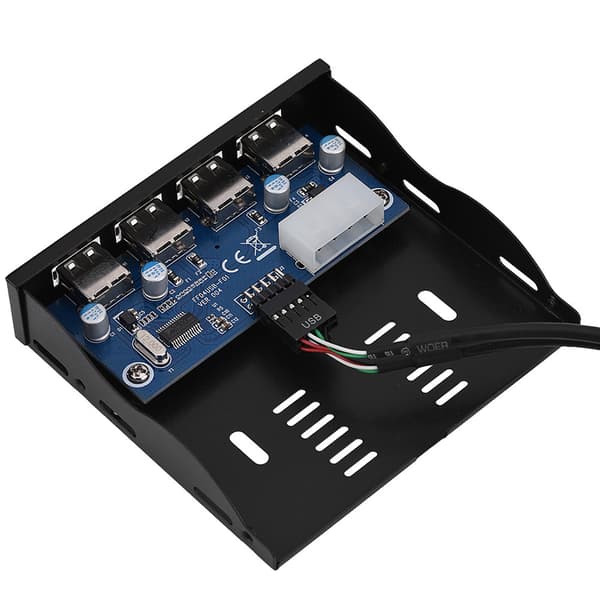 USB2.0 Floppy Frontpanel 3.5'' Floppy Bay 9-stifts till 4-gränssnitt USB 2.0 HUB
