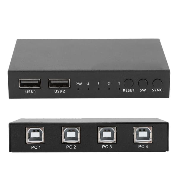 AM-KM402 USB2.0 Fireports Tastatur og Mus Synkron Controller til Windows Linux