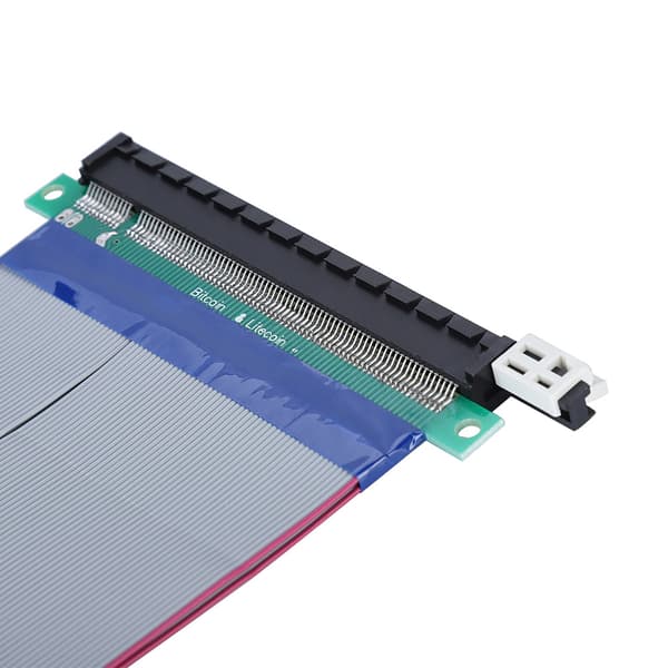 19CM PCI-E Riser-kortförlängare PCI-E 16X Mjuk Platt Förlängningskabel