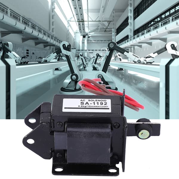 SA-1192 AC Solenoid Elektromagnet Push Pull Typ Elektrisk Magnet 220VAC 7.8N Slaglängd 10mm