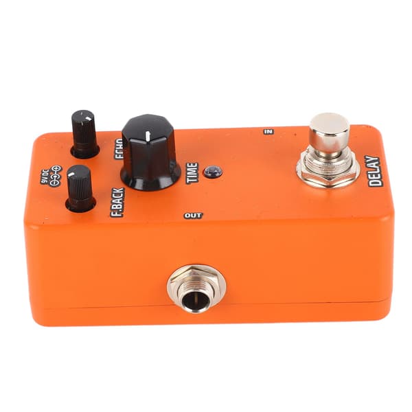 Elgitarr Effektpedal Enkel Block Mini Modulationsförstärkarsimulering Pedal Orange Delay