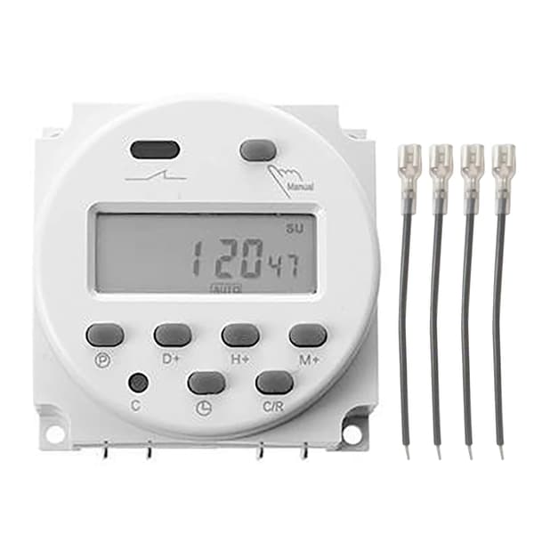 Digital Timer Mikrocomputer Tidsstyringskontakt LCD-skærm CN101A DC12V 4 Kabler