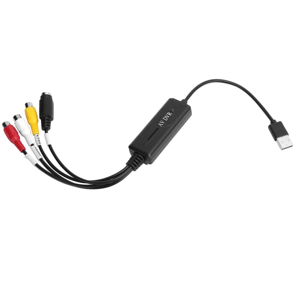 USB 2.0 Video Digital Converter Ljud Video Inspelningskort Adapter Stöd för WIN10