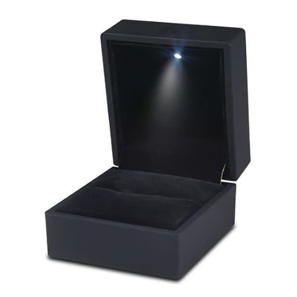 Svart LED-ringask Premium förslagspresentförvaringsfodral