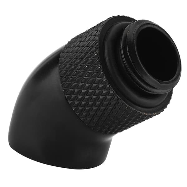 G1/4\" Gevind 45 Graders Bøjning Vinkel Roterende Fitting Adapter til CPU Vandkøling Sort