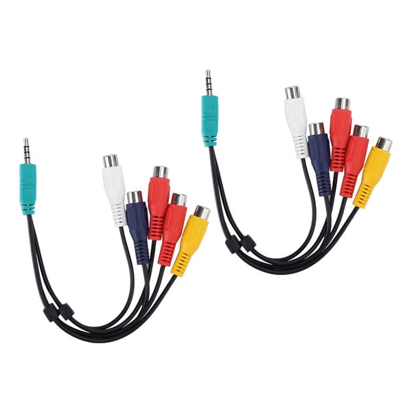 2 kpl Samsung LCD-televisioon komponenttisignaalikaapeli 3.5+2.5 - 5RCA Video Doubleend AV-johdolle