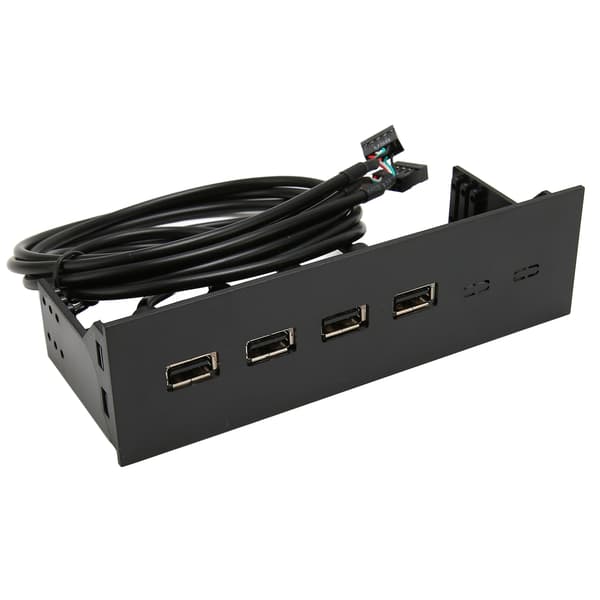5,25 tommer USB2.0 Hub Frontpanel Multifunktionelt 4 porte 19-pin optisk drev frontpanel til 5,25 tommer PC computerkabinet
