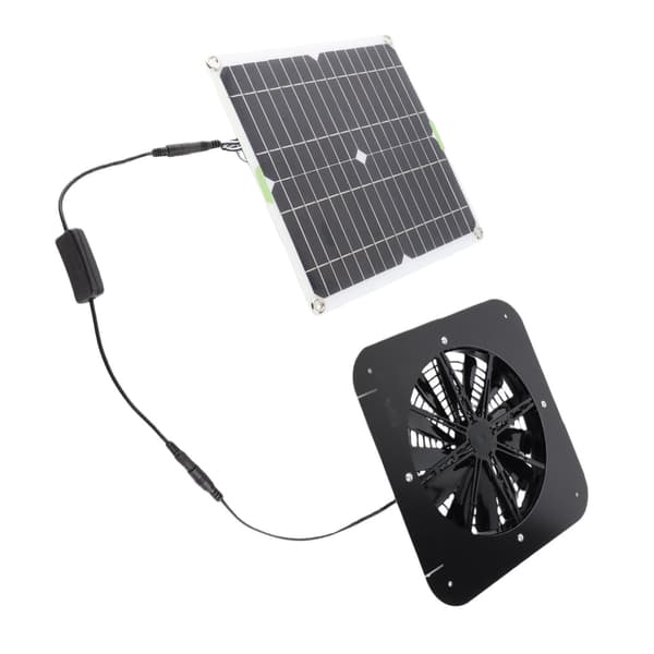 10W Solar Udsugningsventilator 13,5 tommer Solar Ventilationsventilator Solpanel Drevet Ventilator til Hundehus Hønsehus Drivhus Autocamper