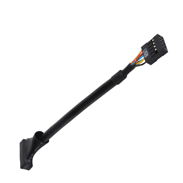 Bærbar USB 3.0 20-bens header han til USB 2.0 9-bens hun bundkort adapterkabel