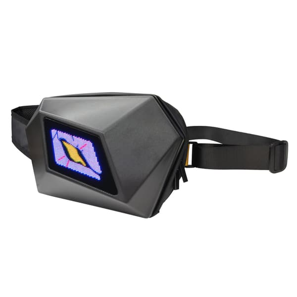 LED Sling Bag Bluetooth APP Tilpasselig Vandtæt Hard Shell Taljetaske til Cykling og Udendørs Eventyr