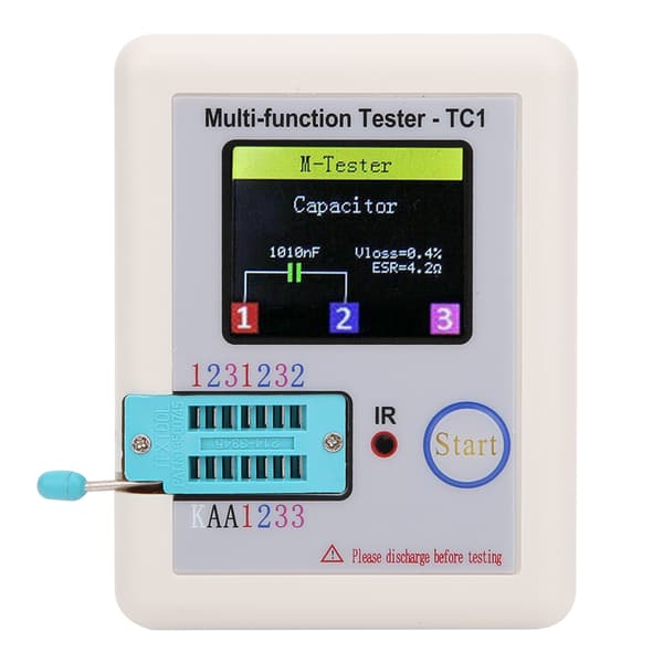 Multifunktionel Transistor Tester 1.8in TFT Display Skærm LCR‑TC1 til Kondensator Dioder