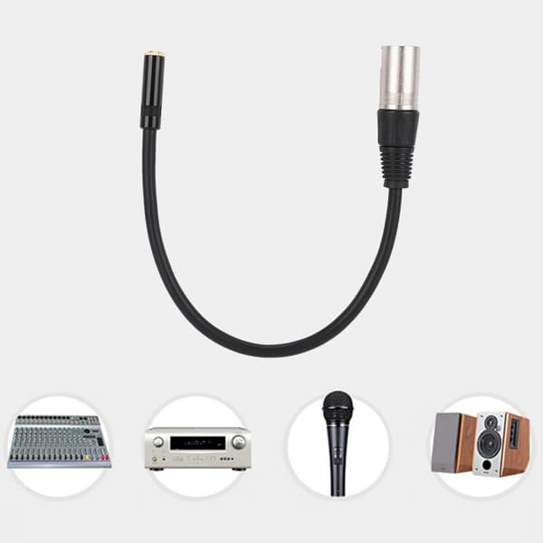 3,5 MM hun til XLR han zinklegering 3,5 MM interface lydadapterkabel patchkabel
