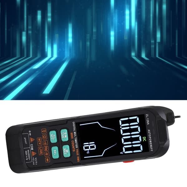 Digitalt multimeter 6000 tællinger DC AC strøm voltmeter tester kapacitans Ohm diode multimeter strømførende ledning tester værktøjer 600V