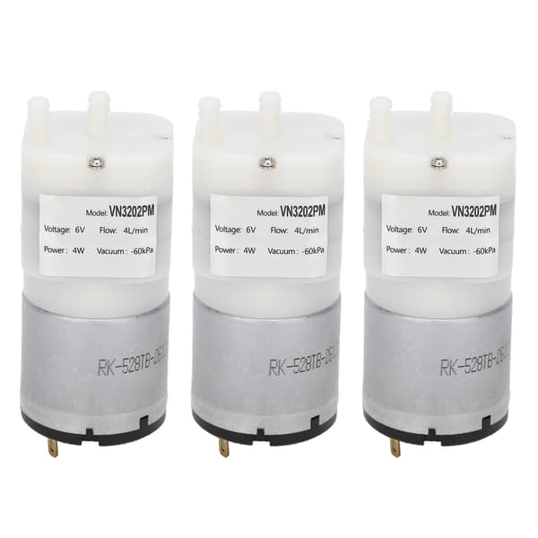 3 st mikrovattenpump mini dränkbar motor akvarium lufttillbehör DC6V VN3202PM